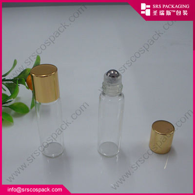 Αγορά 1/6oz 5ml μίνι μπουκάλι γυαλιού για αιθέρια έλαια για αρώματα με μεταλλικές ρόλες διαδικτυακή κατασκευή