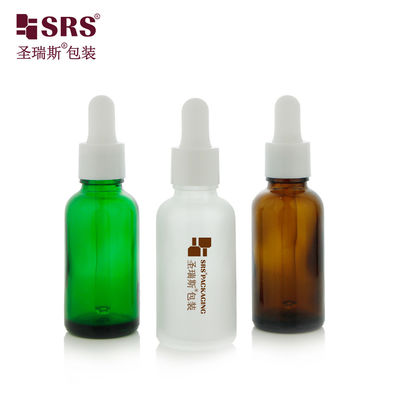Αγορά D001-50ml Οικολογικό Άδειο Στρογγυλό Γυάλινο Μπουκάλι με Ωμοπλάτη για Έλαιο με Μεταξοτυπία Λογότυπου, Προσαρμογή, Λευκό Καπάκι Dropper και Λαβή Σιλικόνης για Συσκευασία Περιποίησης Δέρματος διαδικτυακή κατασκευή
