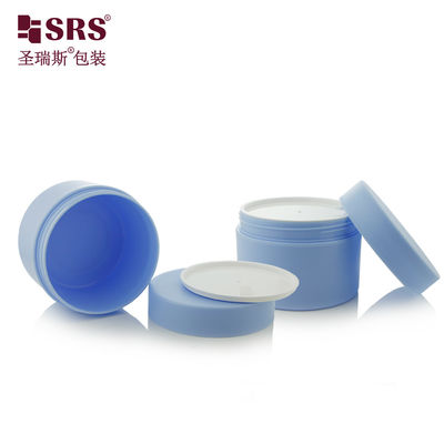 Αγορά SRSJK-150g Matt Blue PP πλαστικό διπλό τείχος βάζο ανακυκλωμένο για συσκευασία φροντίδας μαλλιών διαδικτυακή κατασκευή