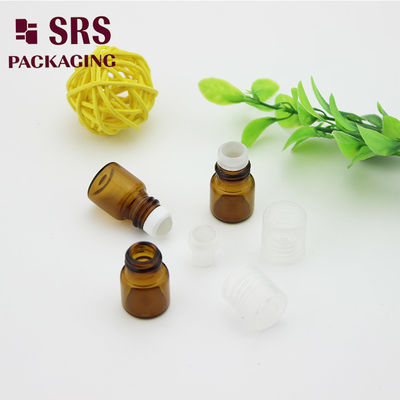 Αγορά SRS Empty 1ml κεχριμπαρένιο γυαλί σε μπουκάλι αρώματος με καθαρό πλαστικό καπάκι διαδικτυακή κατασκευή