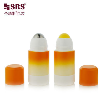 Αγορά RPPE ((P) -50ML κενό κλίμακα πορτοκαλί λευκό Custom Design Roll On Bottle κατασκευασμένο με εκτύπωση λογότυπου Κίτρινη κούφια σφαίρα για την εφαρμογή Soothin Gel διαδικτυακή κατασκευή
