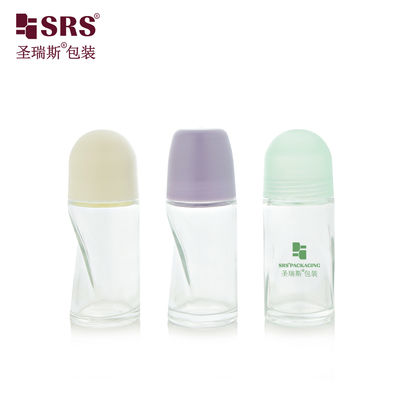 Αγορά BLPG-B-50ml Empty round Clear glass personal care roll bottle vial container with pP massage ball διαδικτυακή κατασκευή