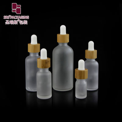 Αγορά Custom Frosted Essential Oil Empty Packaging 15ml 30ml 50ml 100ml Bamboo Dropper Bottle διαδικτυακή κατασκευή