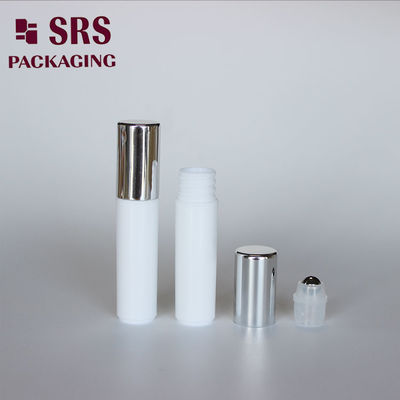 Αγορά SRS κενό καλλυντικό 5 ml λευκό πλαστικό μπουκάλι κυλίνδρων με ασημένιο καπάκι διαδικτυακή κατασκευή