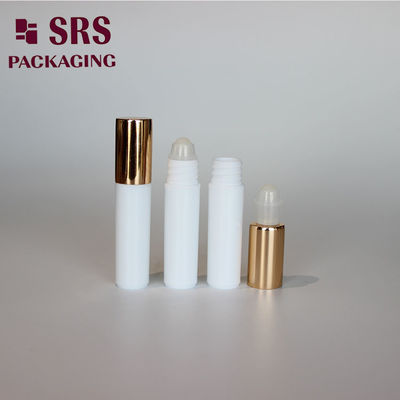 Αγορά SRS κενό καλλυντικό 5ml λευκό πλαστικό φιάλη κυλίνδρου με χρυσό καπάκι αλουμινίου διαδικτυακή κατασκευή