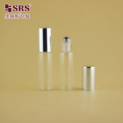 100% Χωρίς διαρροή γυάλινο μπουκάλι με κυλίνδρους καθαρό 5 ml για αιθέρια έλαια αρώματος