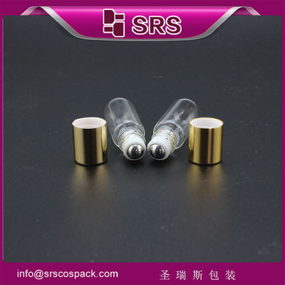 γυάλινο μπουκάλι με ρολό και μπουκάλι αιθέριου ελαίου 3ml