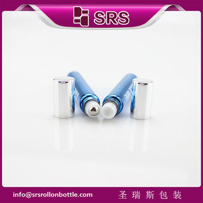 SRS 10ml μπλε γυαλί σε μπουκάλι με ασημένιο καπάκι αλουμινίου