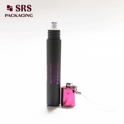 SRS Άδειο Καλλυντικό Πλαστικό Μπουκάλι με Ρολεράκι Μαύρο Χρώμα 8ml Με Γάντζο