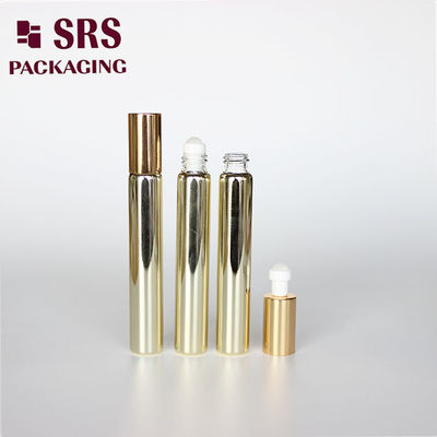 SRS Cosmetic 10ml Χρυσό γυάλινο μπουκάλι αρώματος με μπάλα γυαλιού