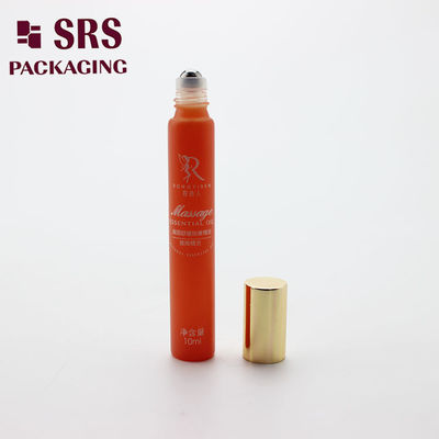SRS Cosmetic 10ml Πορτοκαλί χρώμα γυαλί λυχνίας κυλίνδρων μπάλας για λάδι