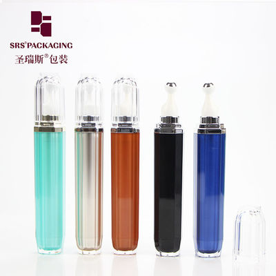 SRS Luxury κενό μίνι ακρυλικό καλλυντικό μπουκάλι κυλίνδρων 15 ml για κρέμα ματιών