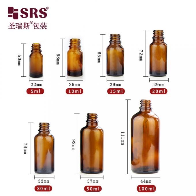 Ορό προσώπου γυάλινο μπουκάλι αιθέριο έλαιο καθαρό με σταγονόμετρο 1